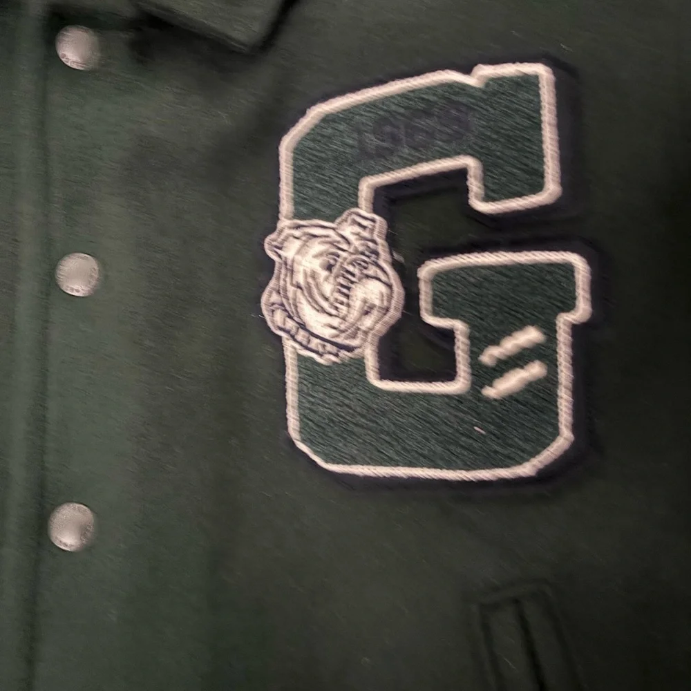 GAP Unisex Kids Forest Green Varsity Jacket sz M-0219